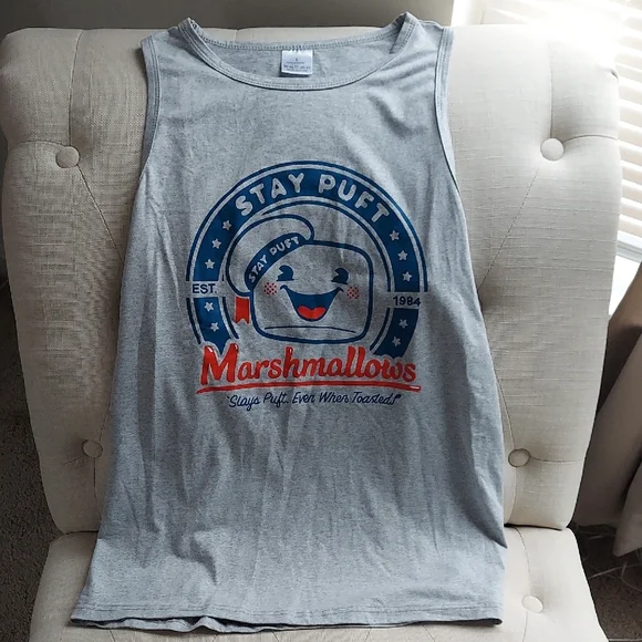 Stay Puft Sleeveless Muscle Tee Ghostbusters - Picture 2 of 5